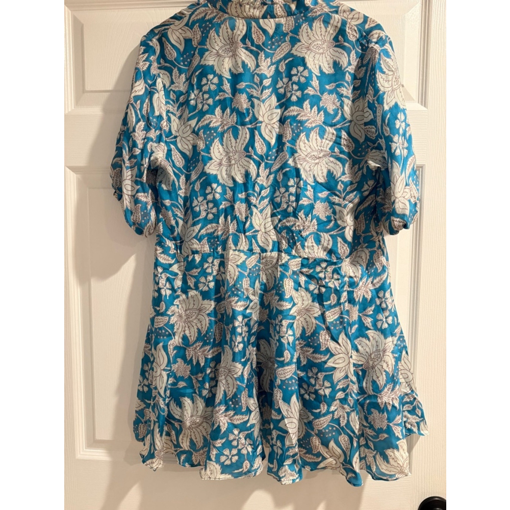 HANNAH ARTWEAR Gaia Belted Ruffled Floral-print Washed Silk-satin Mini Dress - - Picture 5 of 10